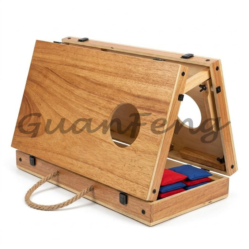 Cornhole Board Set - Juego de Cornhole Plegable de Madera,