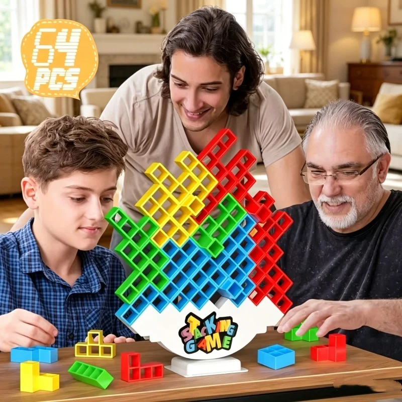Party Games Competition - Bloques de Colores Apilables, Juego de