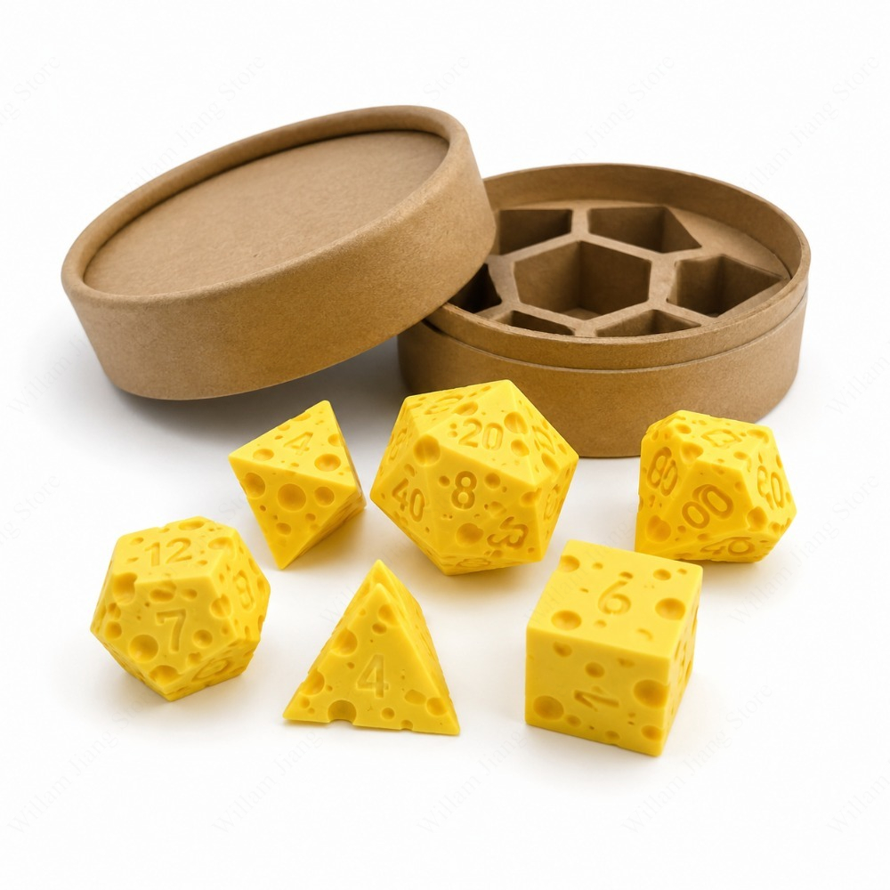Party Games At Christmas - Juego de dados de queso impresos