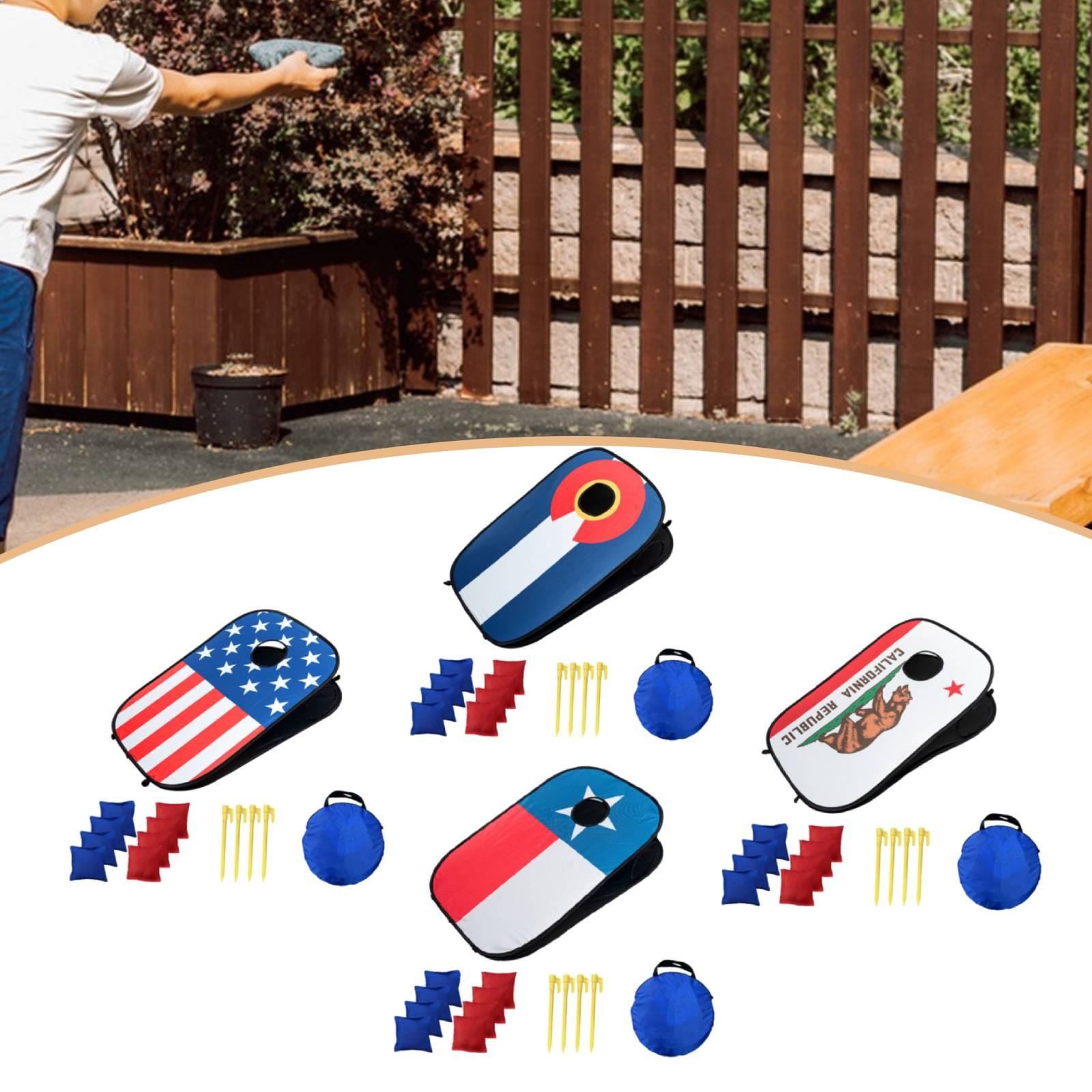 Cornhole Board Set - Juego de Cornhole Portátil con Bolsas
