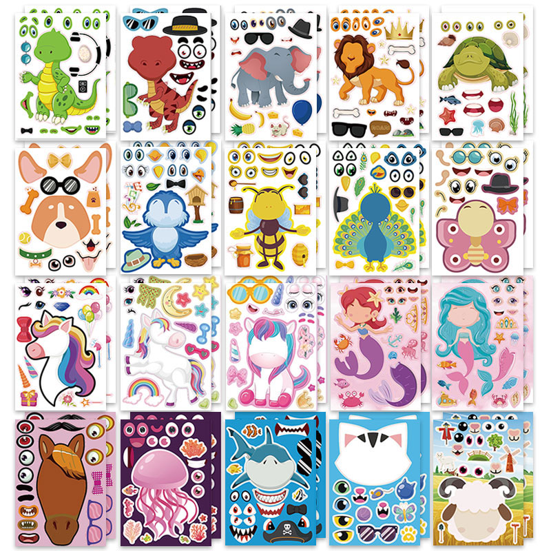 12/24 hojas de pegatinas para  - Zoo Party Games reseña y precio