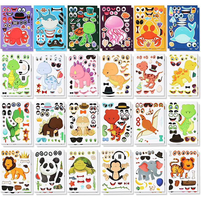 12/24 hojas de pegatinas para  - Zoo Party Games reseña y precio