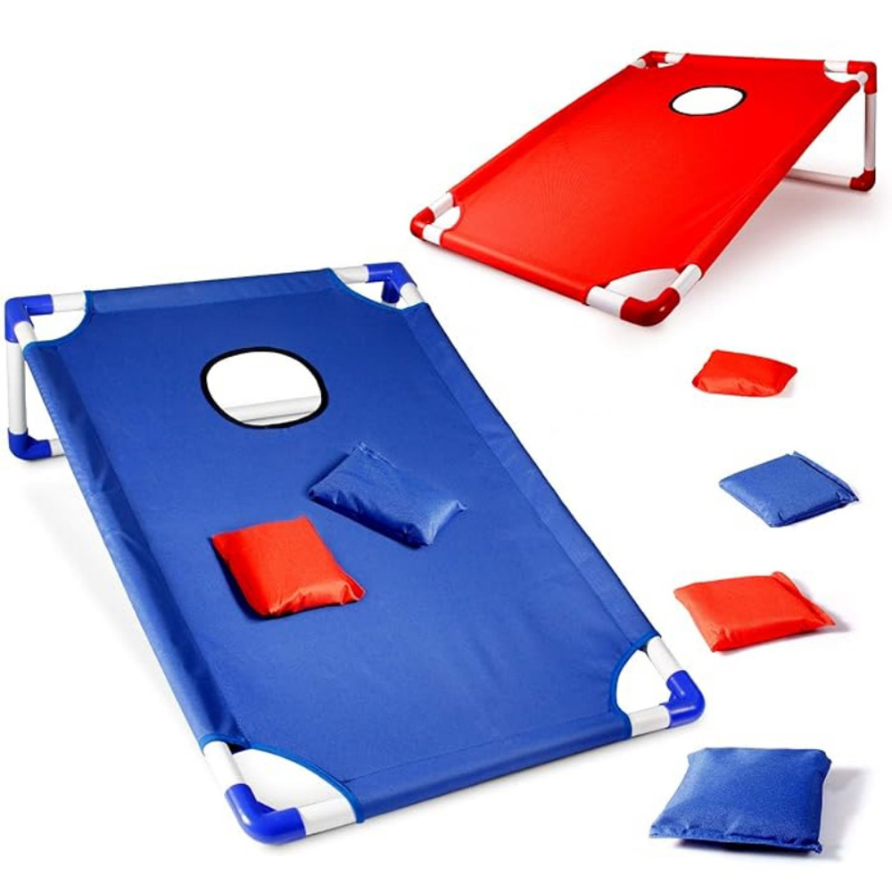 Juego de cornhole portátil con - Cornhole Board Set reseña y precio