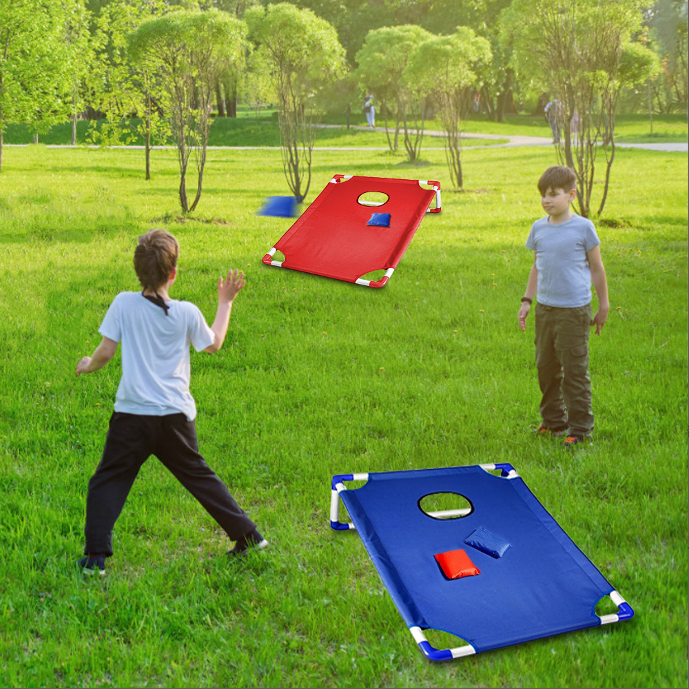 Juego de cornhole portátil con - Cornhole Board Set reseña y precio