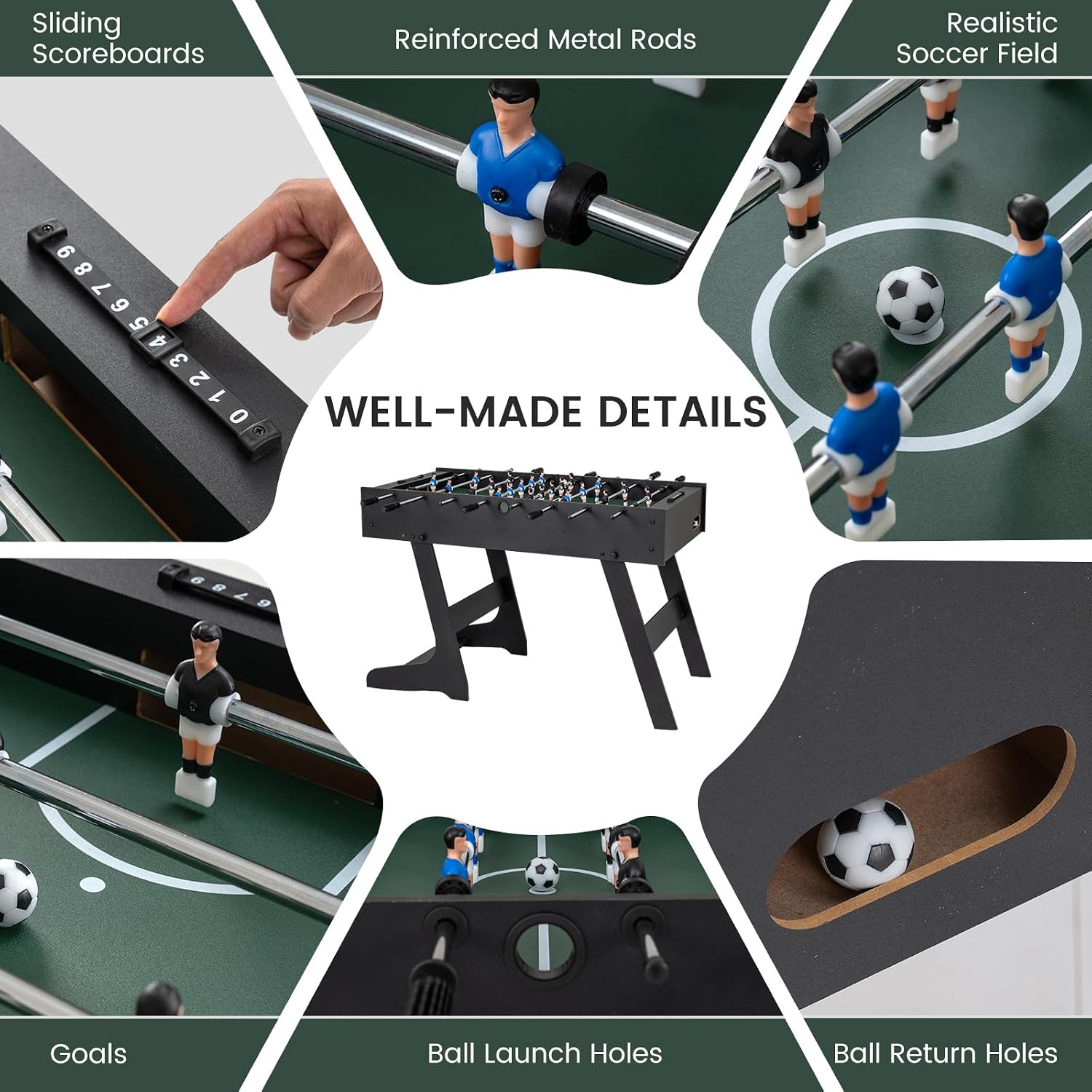Mesa de futbolín plegable de t - Party Games Competition reseña y precio
