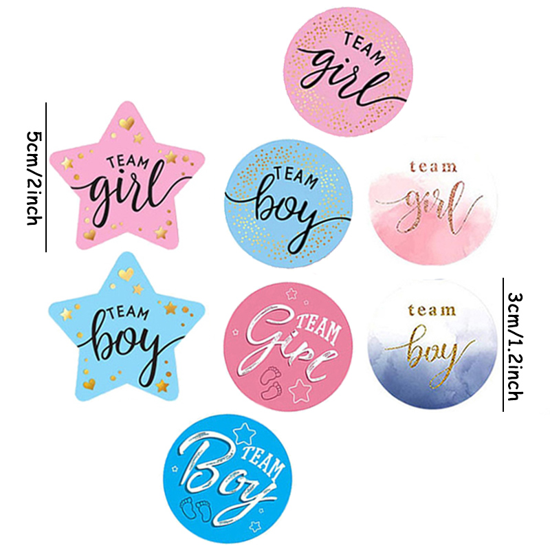 60 pegatinas de revelación de  - Party Games Gender Reveal reseña y precio